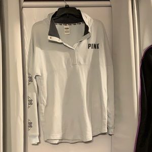 Pink Quarter Button sweatshirt